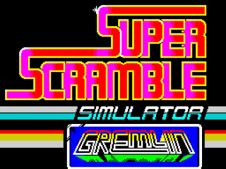 Scramble title screen for ZX Spectrum